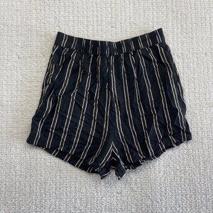 Twik Black / Earth Tone Striped High Rise Shortie Shorts Size S Boho Summer